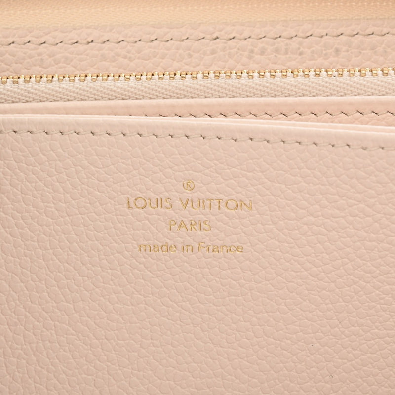 LOUIS VUITTON ルイヴィトン モノグラムアンプラント アンプラント ジッピーウォレット クレームサフラン M80402 ユニセックス レザー 長財布 Aランク 中古 銀蔵