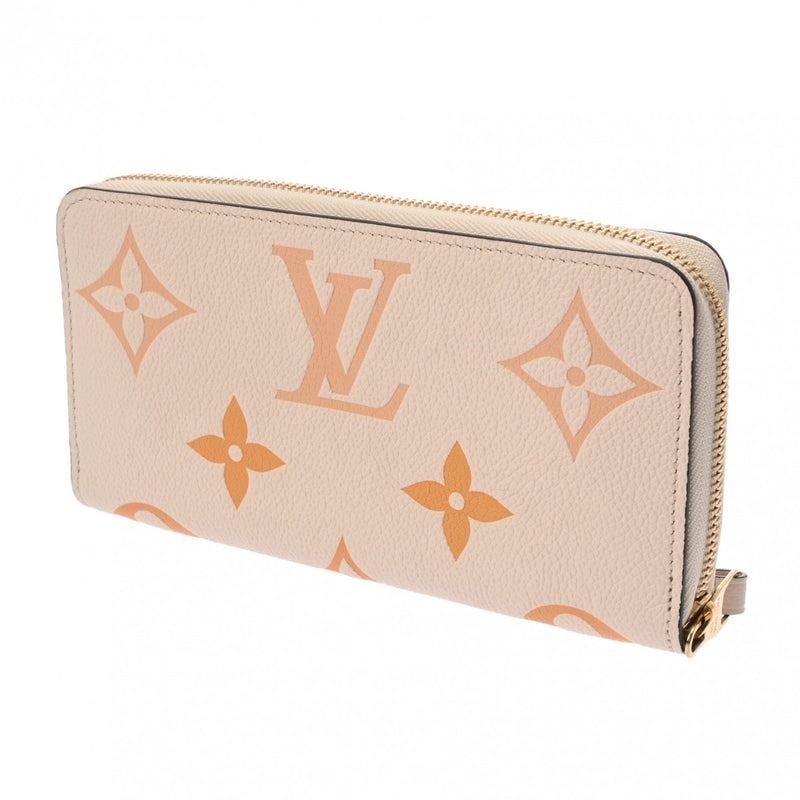 LOUIS VUITTON ルイヴィトン モノグラムアンプラント アンプラント ジッピーウォレット クレームサフラン M80402 ユニセックス レザー 長財布 Aランク 中古 銀蔵