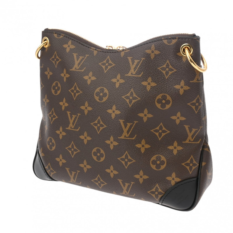 LOUIS VUITTON ルイヴィトン モノグラム オデオン NM PM ブラウン/ノワール M45353 レディース モノグラムキャンバス ショルダーバッグ 新同 中古 銀蔵