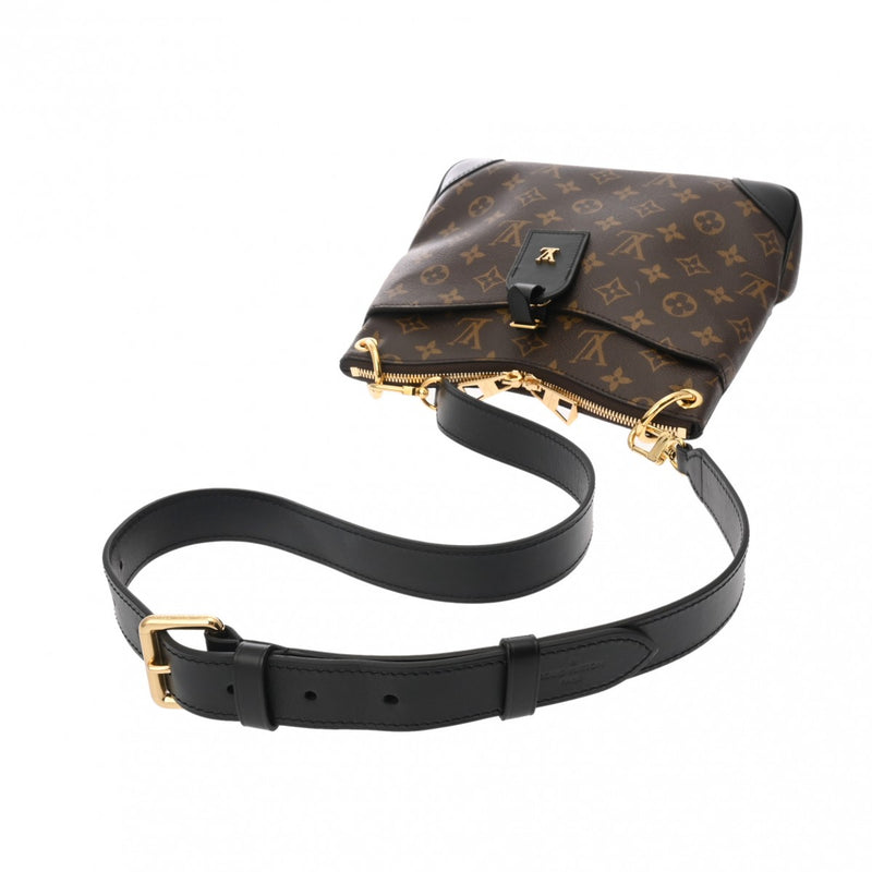 LOUIS VUITTON ルイヴィトン モノグラム オデオン NM PM ブラウン/ノワール M45353 レディース モノグラムキャンバス ショルダーバッグ 新同 中古 銀蔵