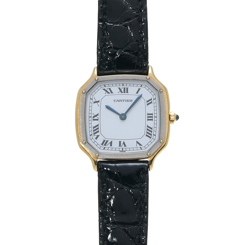 カルティエ トリアノン SM アンティーク ホワイト レディース 腕時計 手巻き 中古 銀蔵