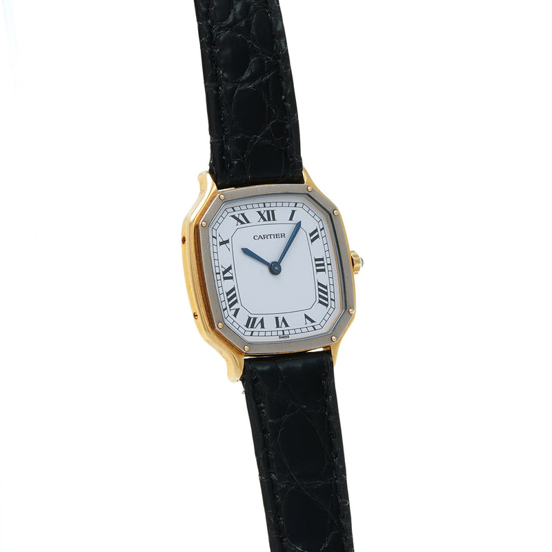 カルティエ トリアノン SM アンティーク ホワイト レディース 腕時計 手巻き 中古 銀蔵