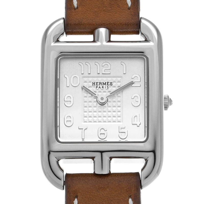 エルメス ケープコッド ドゥブルトゥール PM CC1.210a シルバー レディース 腕時計 クォーツ 中古 銀蔵