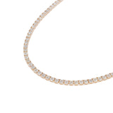 no brand ノーブランド テニスネックレス ダイヤ25.02ct 139石 レディース 14Kイエローゴールド YG ネックレス Aランク 中古 銀蔵