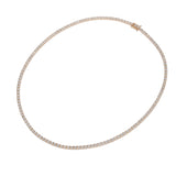 no brand ノーブランド テニスネックレス ダイヤ25.02ct 139石 レディース 14Kイエローゴールド YG ネックレス Aランク 中古 銀蔵