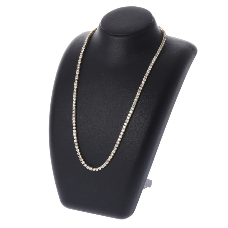 no brand ノーブランド テニスネックレス ダイヤ25.02ct 139石 レディース 14Kイエローゴールド YG ネックレス Aランク 中古 銀蔵