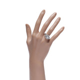 no brand ノーブランド 一粒ダイヤ2.060ct G-SI2-GD 取り巻きダイヤ ハーフエタニティ 12.5号 レディース K18ホワイトゴールド WG リング・指輪 Aランク 中古 銀蔵