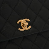 CHANEL シャネル マトラッセ トップハンドル XS 2WAY ブラック A92990 レディース キャビアスキン/パイソン ハンドバッグ Aランク 中古 銀蔵