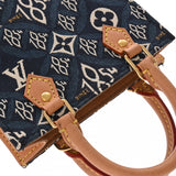 LOUIS VUITTON ルイヴィトン モノグラムジャガード プティットサックプラ Since1854 ブルー M80288 レディース ジャガード ショルダーバッグ Aランク 中古 銀蔵