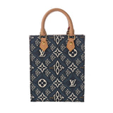 LOUIS VUITTON ルイヴィトン モノグラムジャガード プティットサックプラ Since1854 ブルー M80288 レディース ジャガード ショルダーバッグ Aランク 中古 銀蔵