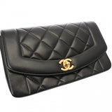 CHANEL シャネル マトラッセ ダイアナ チェーンショルダー 22cm  ブラック A01164 レディース ラムスキン ショルダーバッグ ABランク 中古 銀蔵