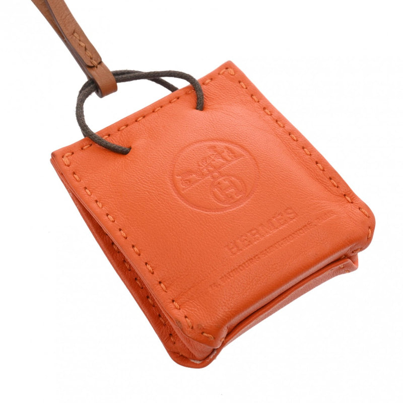 エルメス HERMES バッグチャーム サックオランジュ Y刻印 エルメスサックオランジュ バッグチャーム オレンジ Y刻印(2020年頃