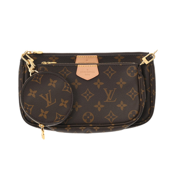 LOUIS VUITTON ルイヴィトン モノグラム ミュルティ ポシェット アクセソワール カーキ M44813 レディース モノグラムキャンバス ショルダーバッグ 新同 中古 銀蔵