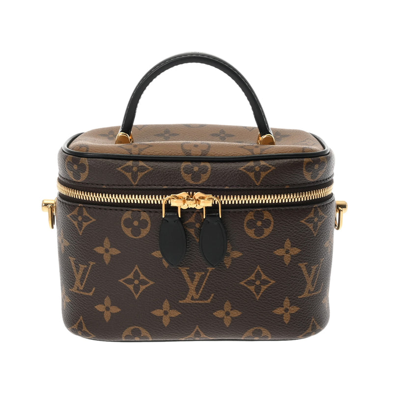 LOUIS VUITTON ルイヴィトン モノグラムリバース ヴァニティ NV PM 新型 2WAY ブラウン M45165 レディース モノグラムキャンバス ハンドバッグ Aランク 中古 銀蔵