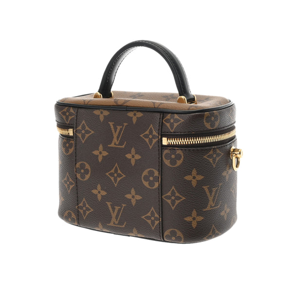 LOUIS VUITTON ルイヴィトン モノグラムリバース ヴァニティ NV PM 新型 2WAY ブラウン M45165 レディース モノグラムキャンバス ハンドバッグ Aランク 中古 銀蔵