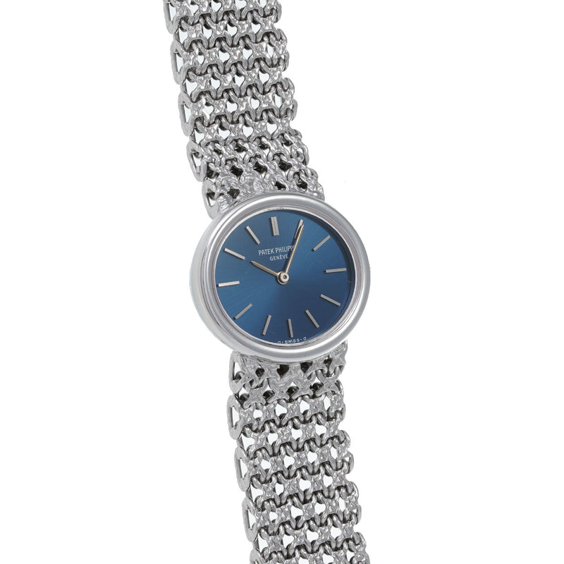 パテックフィリップ 4176/1 ブルー レディース 腕時計 手巻き 中古 銀蔵