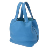 HERMES エルメス ピコタンロック MM ブルーザンジバル A刻印(2017年頃) レディース トリヨンクレマンス ハンドバッグ ABランク 中古 銀蔵