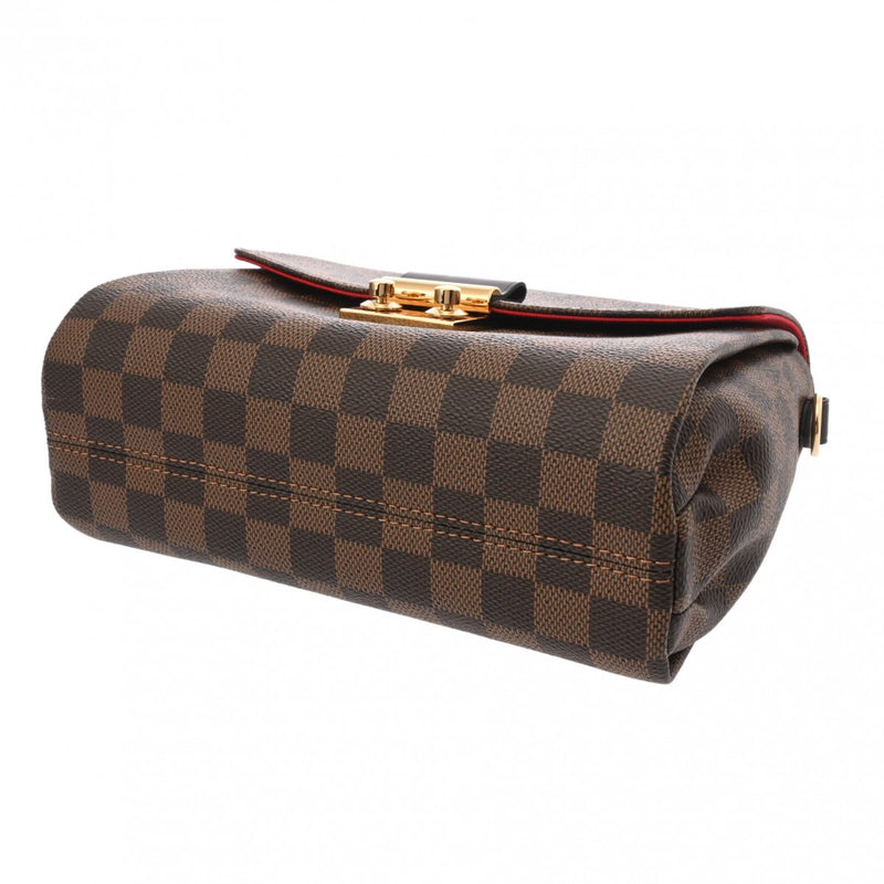 LOUIS VUITTON ルイヴィトン ダミエ クロワゼット 2WAY ブラウン N53000 レディース ダミエキャンバス ハンドバッグ Aランク 中古 銀蔵