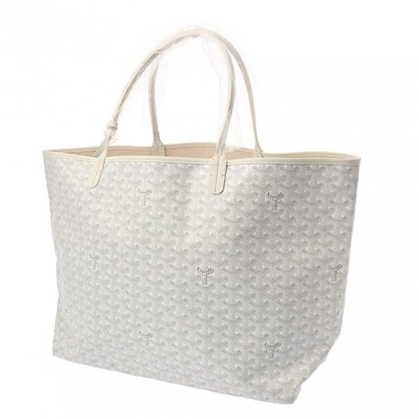 GOYARD ゴヤール サンルイ GM ホワイト レディース PVC/レザー トートバッグ 未使用 銀蔵