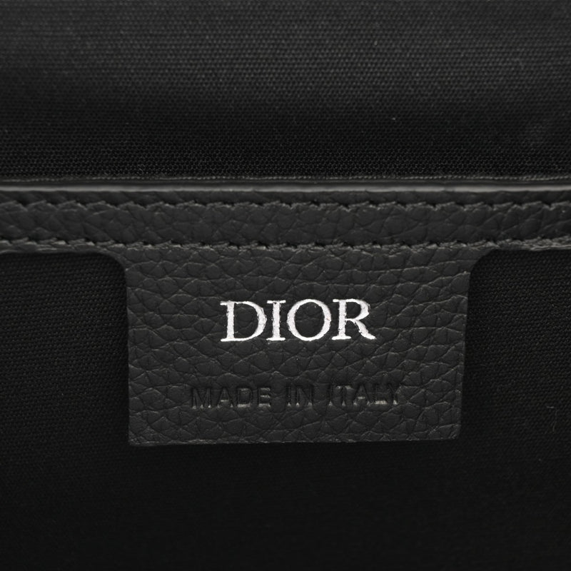 CHRISTIAN DIOR クリスチャンディオール サドル フラップ付き メッセンジャー スモール ネイビー/ベージュ ユニセックス ジャガード/レザー ショルダーバッグ Aランク 中古 銀蔵