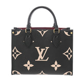 LOUIS VUITTON ルイヴィトン モノグラムアンプラント オンザゴー PM 2WAY ブラック/ベージュ M45659 RFIDタグ(ICチップ) レディース レザー ハンドバッグ Aランク 中古 銀蔵