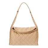 CHANEL シャネル マトラッセ チェーンハンドバッグ ベージュ レディース ラムスキン ハンドバッグ ABランク 中古 銀蔵