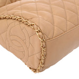 CHANEL シャネル マトラッセ チェーンハンドバッグ ベージュ レディース ラムスキン ハンドバッグ ABランク 中古 銀蔵