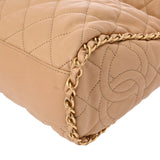 CHANEL シャネル マトラッセ チェーンハンドバッグ ベージュ レディース ラムスキン ハンドバッグ ABランク 中古 銀蔵