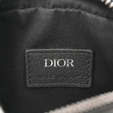 CHRISTIAN DIOR クリスチャンディオール オブリーク メッセンジャーポーチ ネイビー/ベージュ ユニセックス ジャガード レザー ショルダーバッグ ABランク 中古 銀蔵