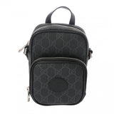 GUCCI グッチ インターロッキングG ブラック 672952 ユニセックス PVC レザー ショルダーバッグ Aランク 中古 銀蔵