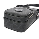 GUCCI グッチ インターロッキングG ブラック 672952 ユニセックス PVC レザー ショルダーバッグ Aランク 中古 銀蔵