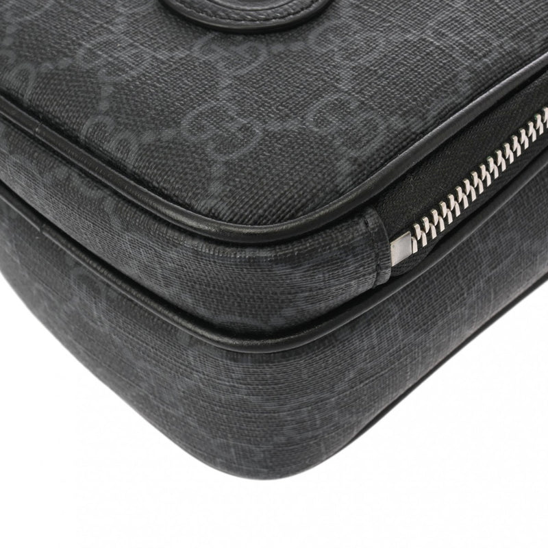 GUCCI グッチ インターロッキングG ブラック 672952 ユニセックス PVC レザー ショルダーバッグ Aランク 中古 銀蔵