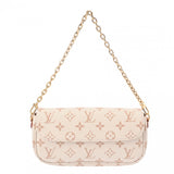 LOUIS VUITTON ルイヴィトン モノグラム ウォレットオンチェーンアイビー ベージュ系 M83091 レディース モノグラムキャンバス ショルダーバッグ 新同 中古 銀蔵