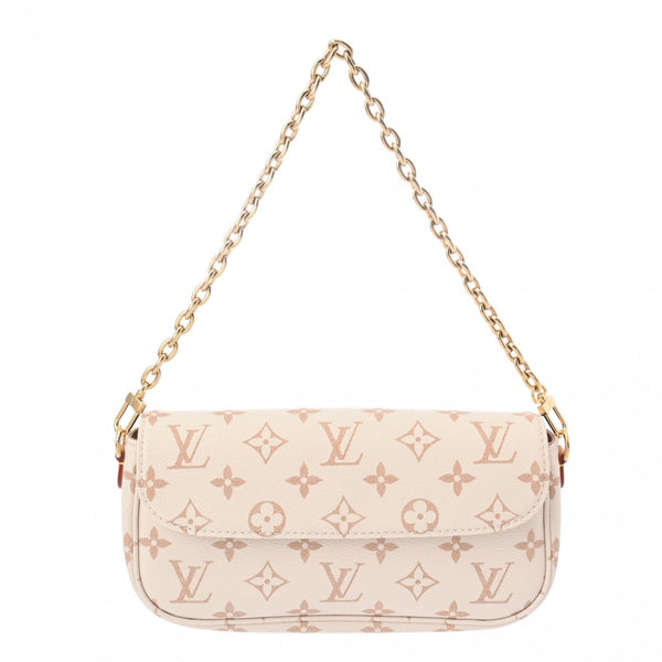LOUIS VUITTON ルイヴィトン モノグラム ウォレットオンチェーンアイビー ベージュ系 M83091 レディース モノグラムキャンバス ショルダーバッグ 新同 中古 銀蔵