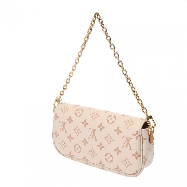 LOUIS VUITTON ルイヴィトン モノグラム ウォレットオンチェーンアイビー ベージュ系 M83091 レディース モノグラムキャンバス ショルダーバッグ 新同 中古 銀蔵