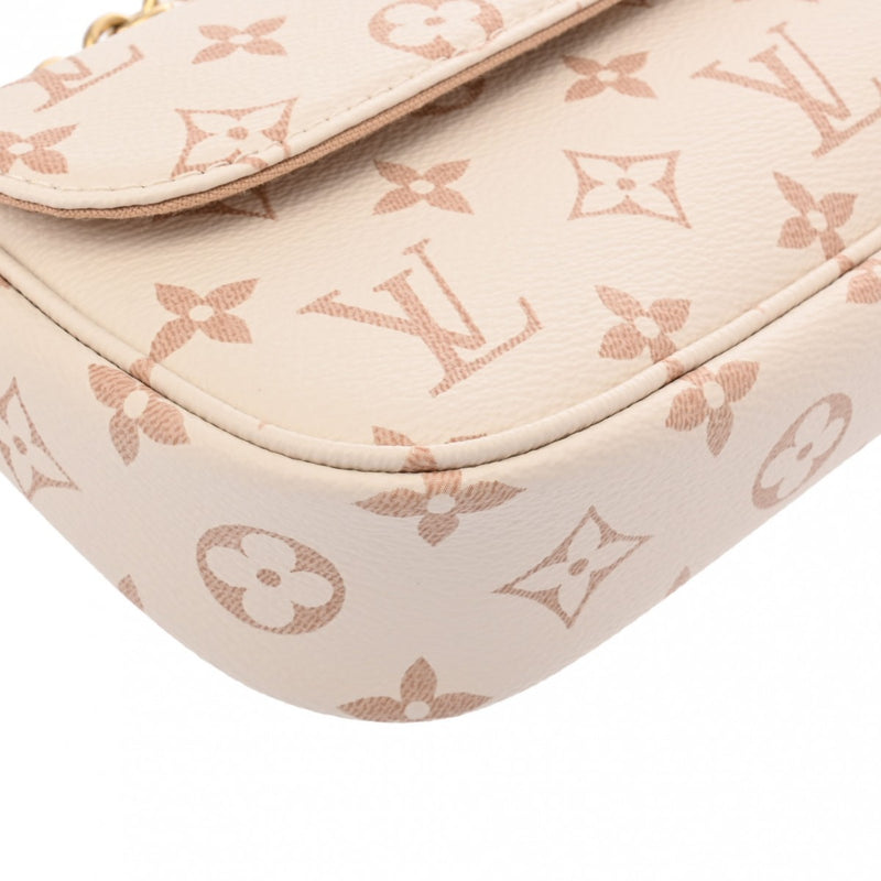 LOUIS VUITTON ルイヴィトン モノグラム ウォレットオンチェーンアイビー ベージュ系 M83091 レディース モノグラムキャンバス ショルダーバッグ 新同 中古 銀蔵