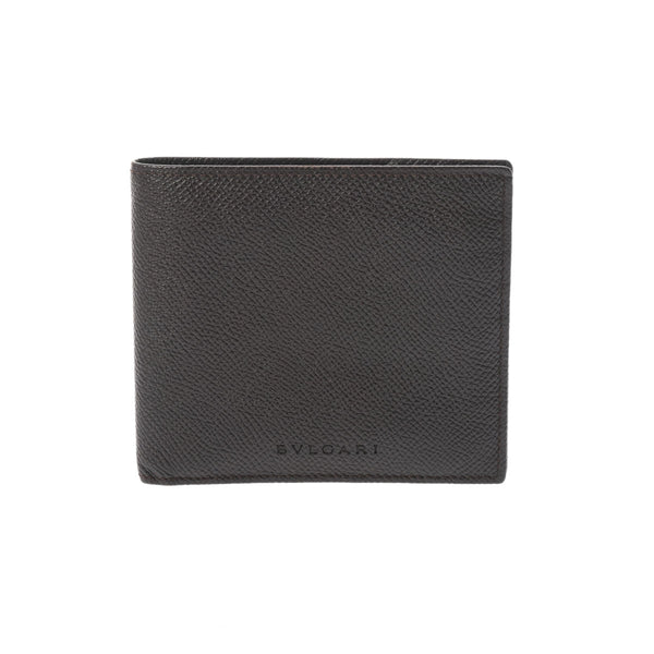 ブルガリ二つ折り財布 ダークブラウン メンズ レザー 長財布 BVLGARI