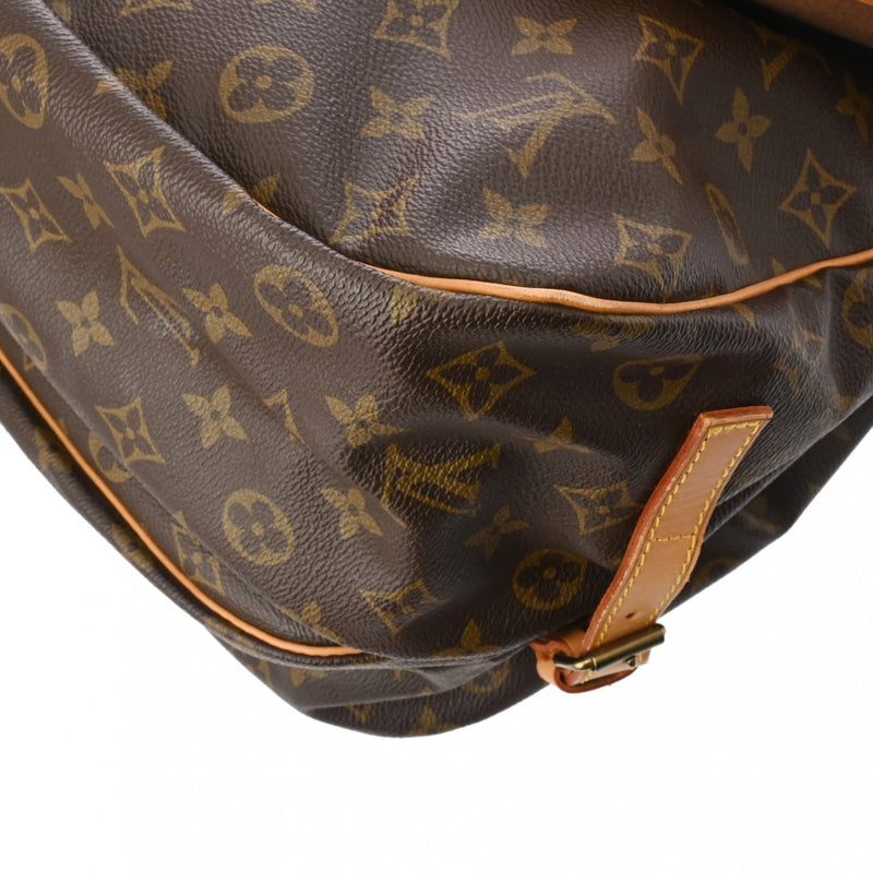 LOUIS VUITTON ルイヴィトン モノグラム ソミュール 35 ブラウン M42254 レディース モノグラムキャンバス ショルダーバッグ Bランク 中古 銀蔵