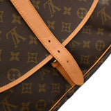 LOUIS VUITTON ルイヴィトン モノグラム ソミュール 35 ブラウン M42254 レディース モノグラムキャンバス ショルダーバッグ Bランク 中古 銀蔵