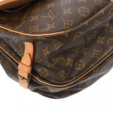 LOUIS VUITTON ルイヴィトン モノグラム ソミュール 35 ブラウン M42254 レディース モノグラムキャンバス ショルダーバッグ Bランク 中古 銀蔵