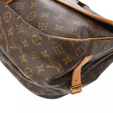 LOUIS VUITTON ルイヴィトン モノグラム ソミュール 35 ブラウン M42254 レディース モノグラムキャンバス ショルダーバッグ Bランク 中古 銀蔵