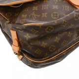 LOUIS VUITTON ルイヴィトン モノグラム ソミュール 35 ブラウン M42254 レディース モノグラムキャンバス ショルダーバッグ Bランク 中古 銀蔵