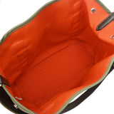 HERMES エルメス サックドパンサージュ グルーム カーキ/ブラウン X刻印(2016年頃) レディース トワルミリタリー トートバッグ ABランク 中古 銀蔵