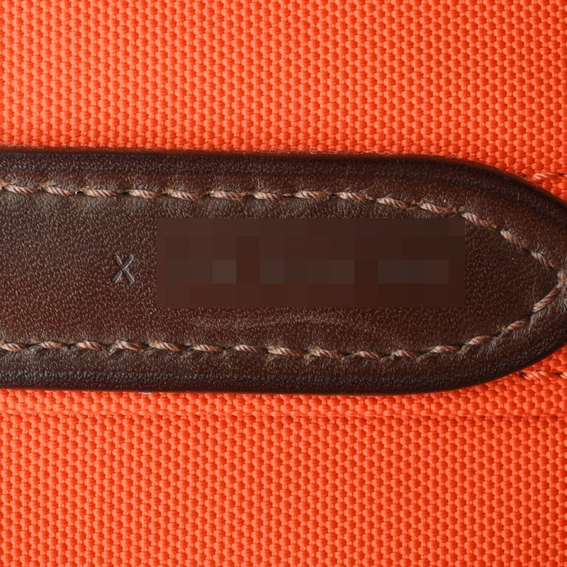 HERMES エルメス サックドパンサージュ グルーム カーキ/ブラウン X刻印(2016年頃) レディース トワルミリタリー トートバッグ ABランク 中古 銀蔵