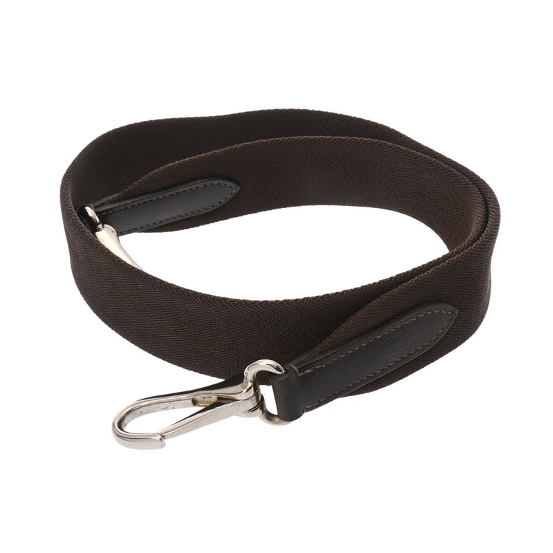 HERMES エルメス サックドパンサージュ グルーム カーキ/ブラウン X刻印(2016年頃) レディース トワルミリタリー トートバッグ ABランク 中古 銀蔵