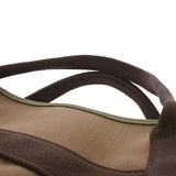 HERMES エルメス サックドパンサージュ グルーム カーキ/ブラウン X刻印(2016年頃) レディース トワルミリタリー トートバッグ ABランク 中古 銀蔵