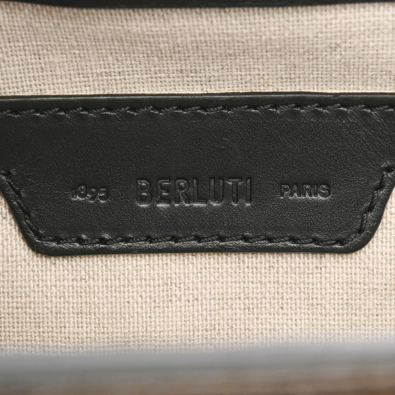 BERLUTI ベルルッティ トゥジュールガリバー カリグラフィ 2WAY  サンドストーム メンズ スクリットレザー ハンドバッグ ABランク 中古 銀蔵