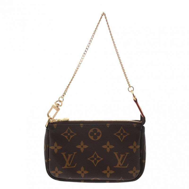 LOUIS VUITTON ルイヴィトン モノグラム ミニ ポシェット アクセソワール ブラウン M58009 レディース モノグラムキャンバス アクセサリーポーチ Aランク 中古 銀蔵