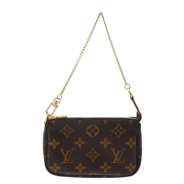 LOUIS VUITTON ルイヴィトン モノグラム ミニ ポシェット アクセソワール ブラウン M58009 レディース モノグラムキャンバス アクセサリーポーチ Aランク 中古 銀蔵