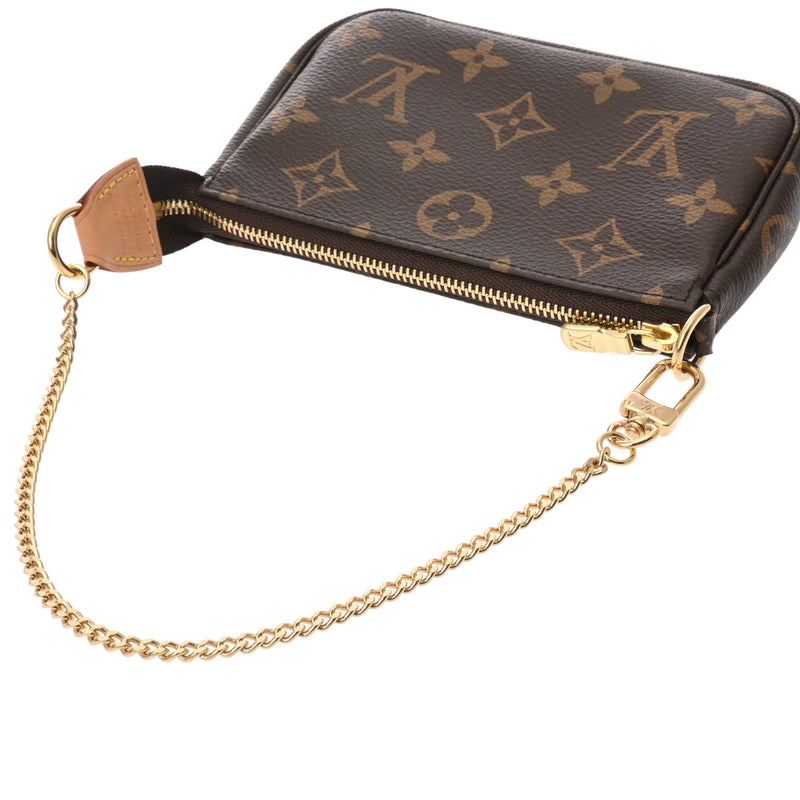 LOUIS VUITTON ルイヴィトン モノグラム ミニ ポシェット アクセソワール ブラウン M58009 レディース モノグラムキャンバス アクセサリーポーチ Aランク 中古 銀蔵